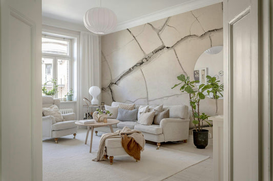 Arid Earth Abstract Wall Mural close-up, warm desert tones wallpaper detail.