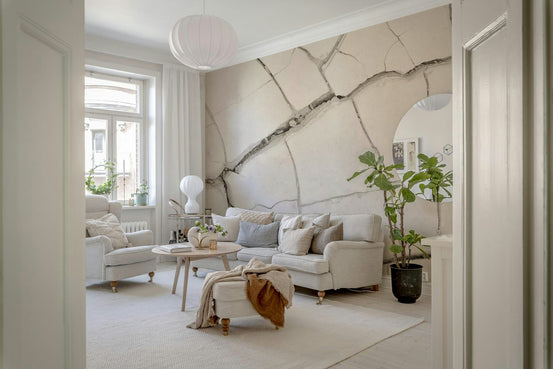 Arid Earth Abstract Wall Mural close-up, warm desert tones wallpaper detail., GD6117