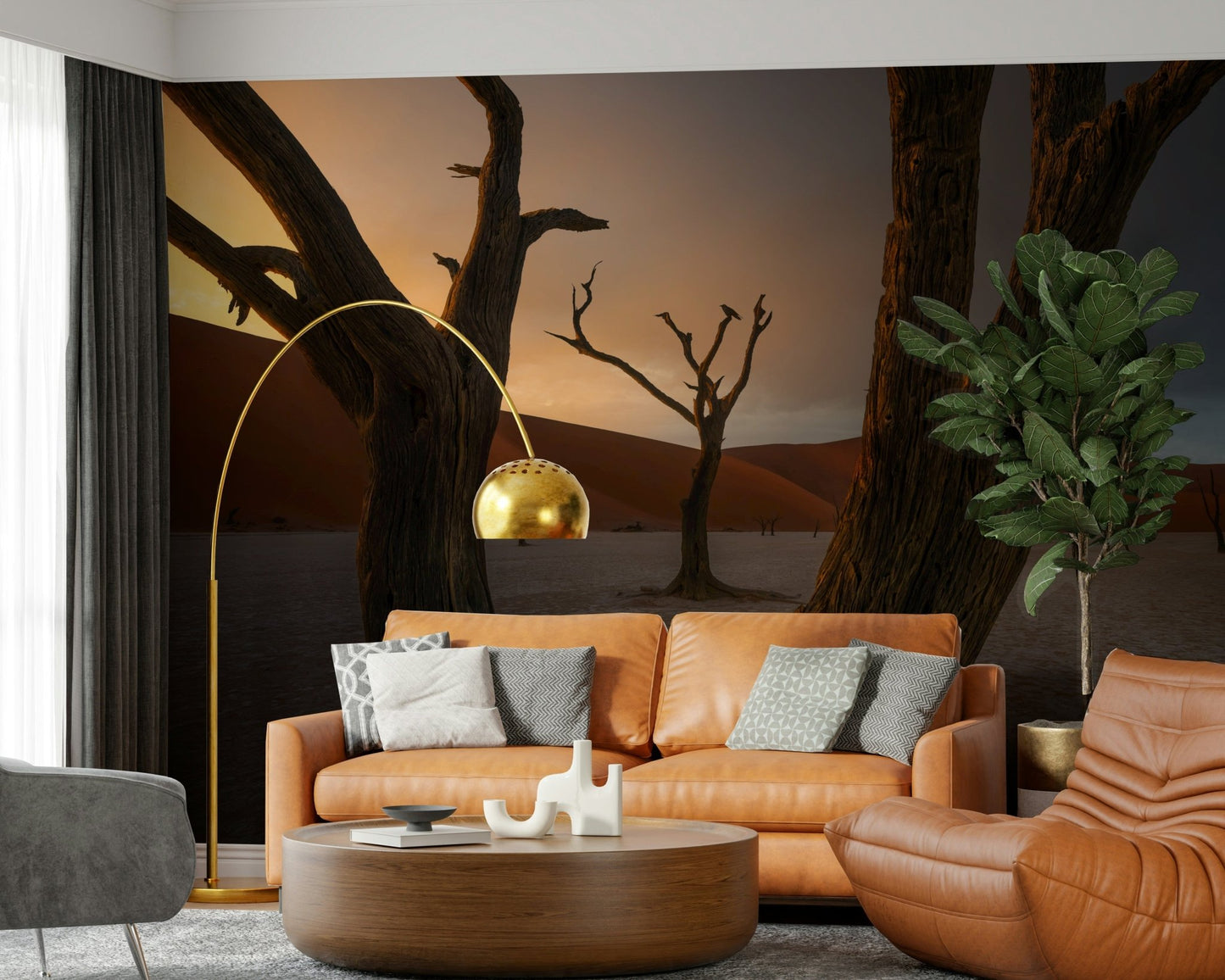 Wilderness Arid Woodland Ghost, captivating photograph, home accent wallpaper., GD6938
