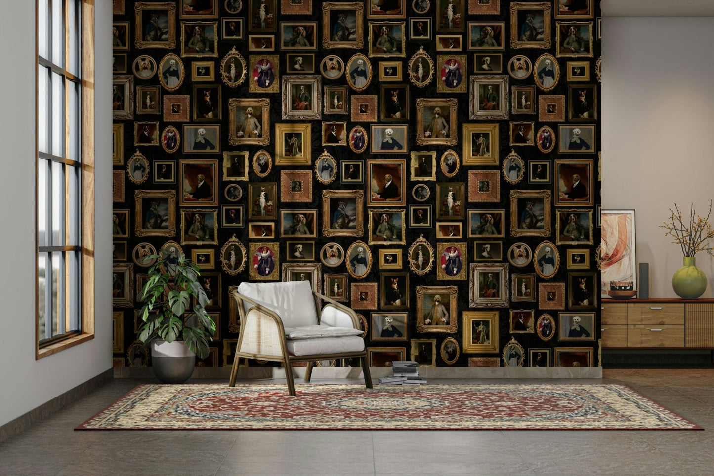 Ideal for a living room, study, library, or unique pet-themed space.

