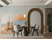 Warm desert sky mural wallpaper

