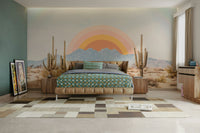 Peaceful sunrise mural for home

