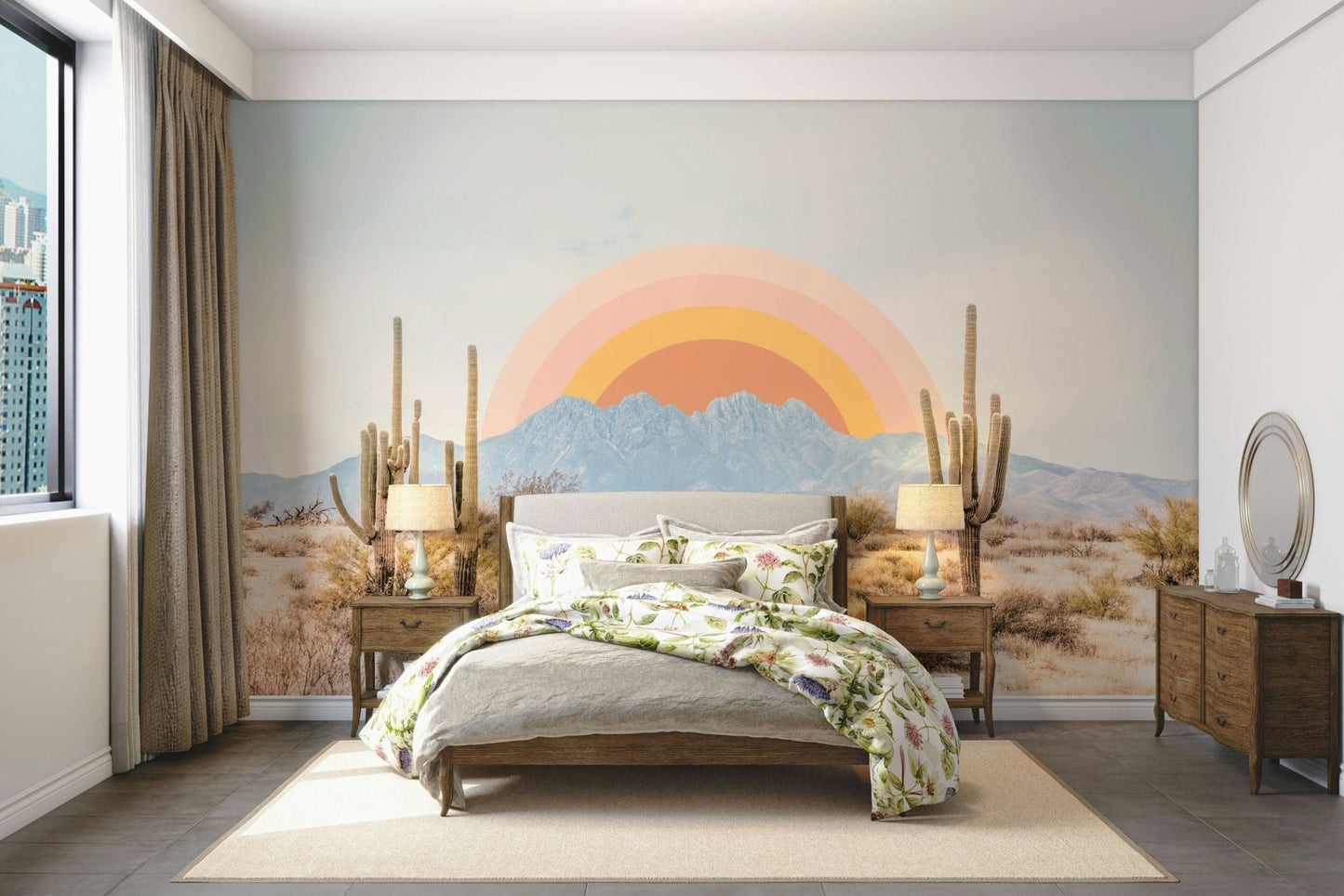 Morning glow desert wall mural

