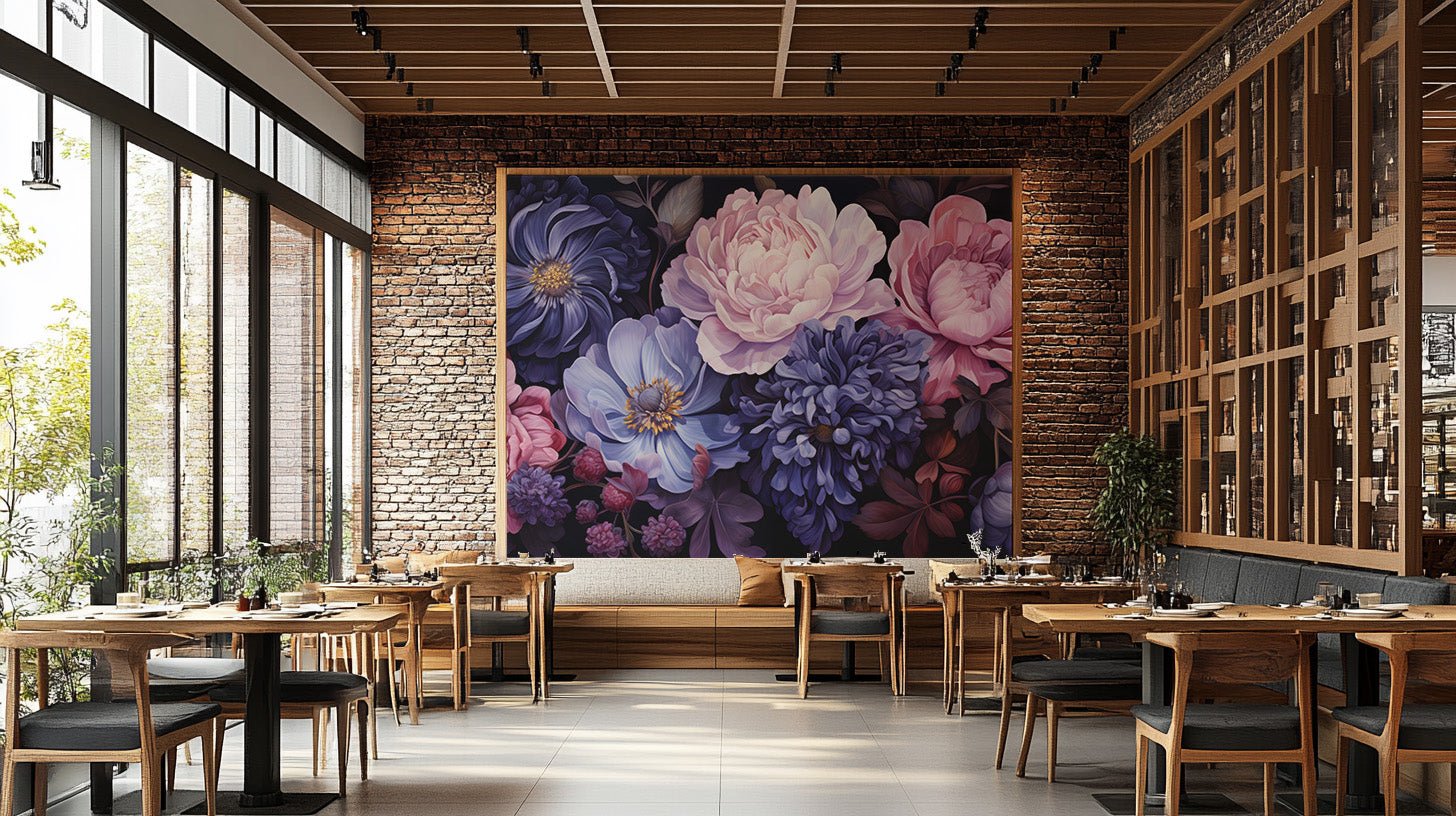 Elegant aromatic bouquet wall mural design C167