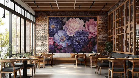 Elegant aromatic bouquet wall mural design C167