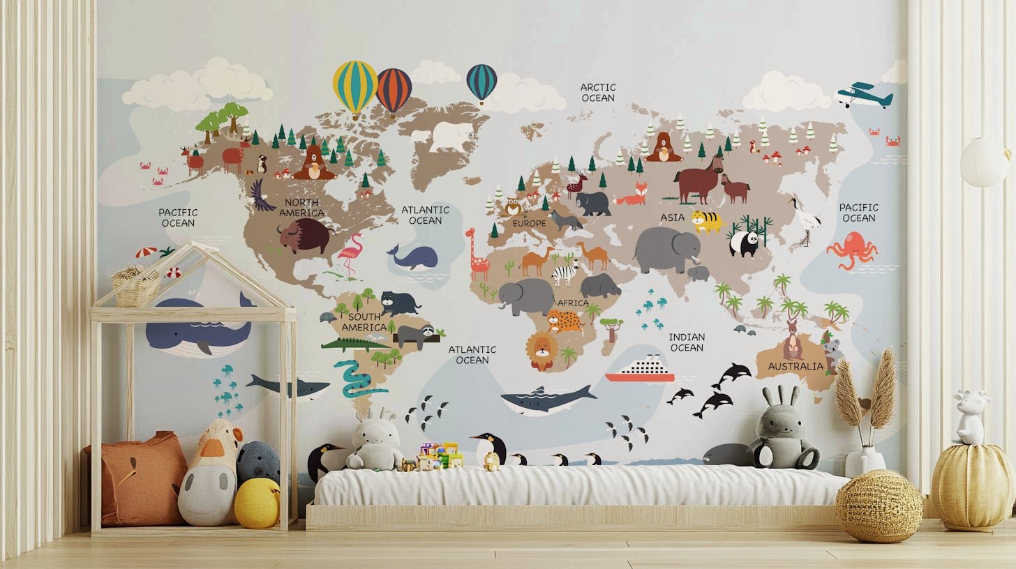 Around the World Animal Adventure mural, GD2037