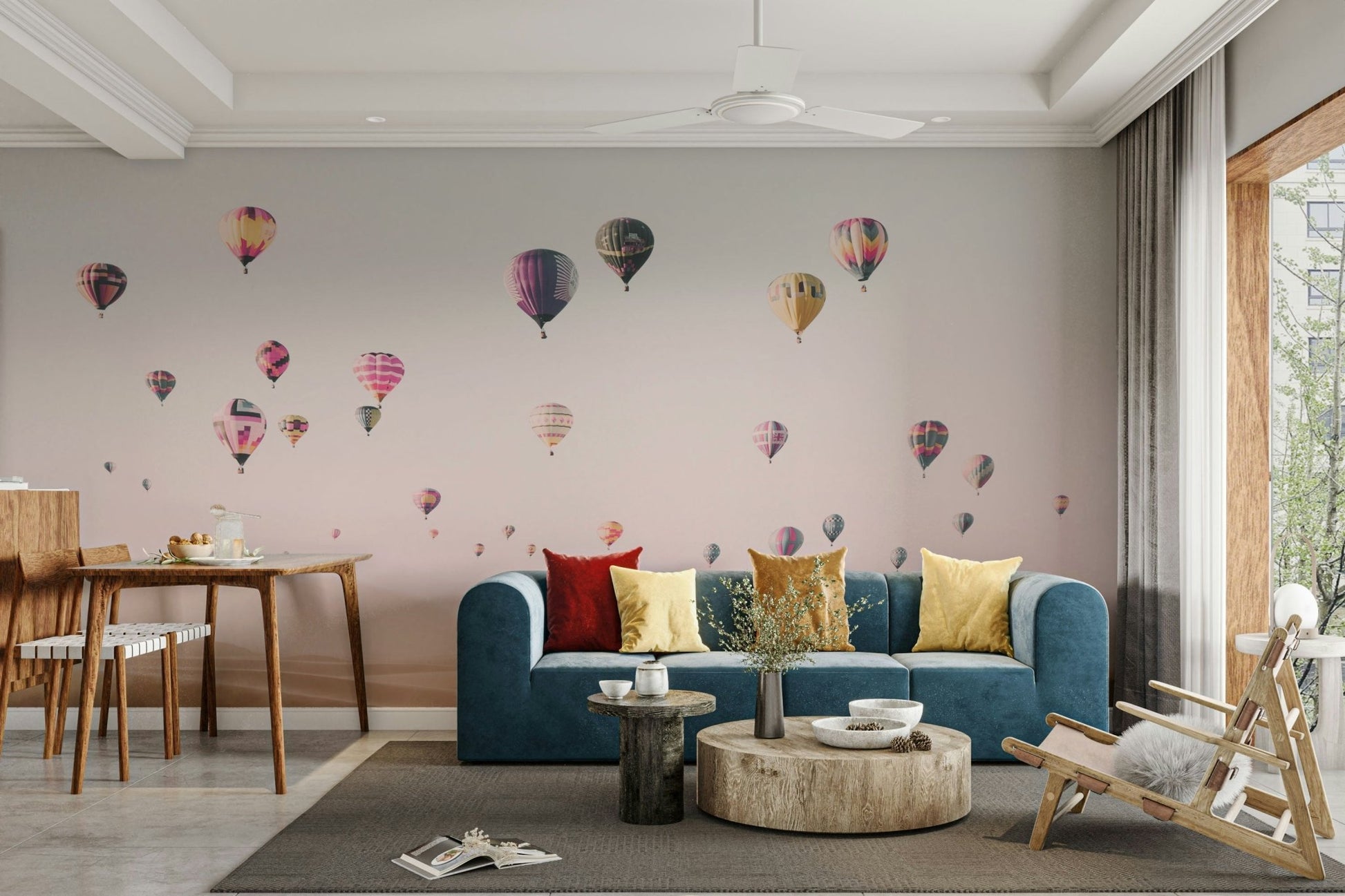 Global icons mural wallpaper

