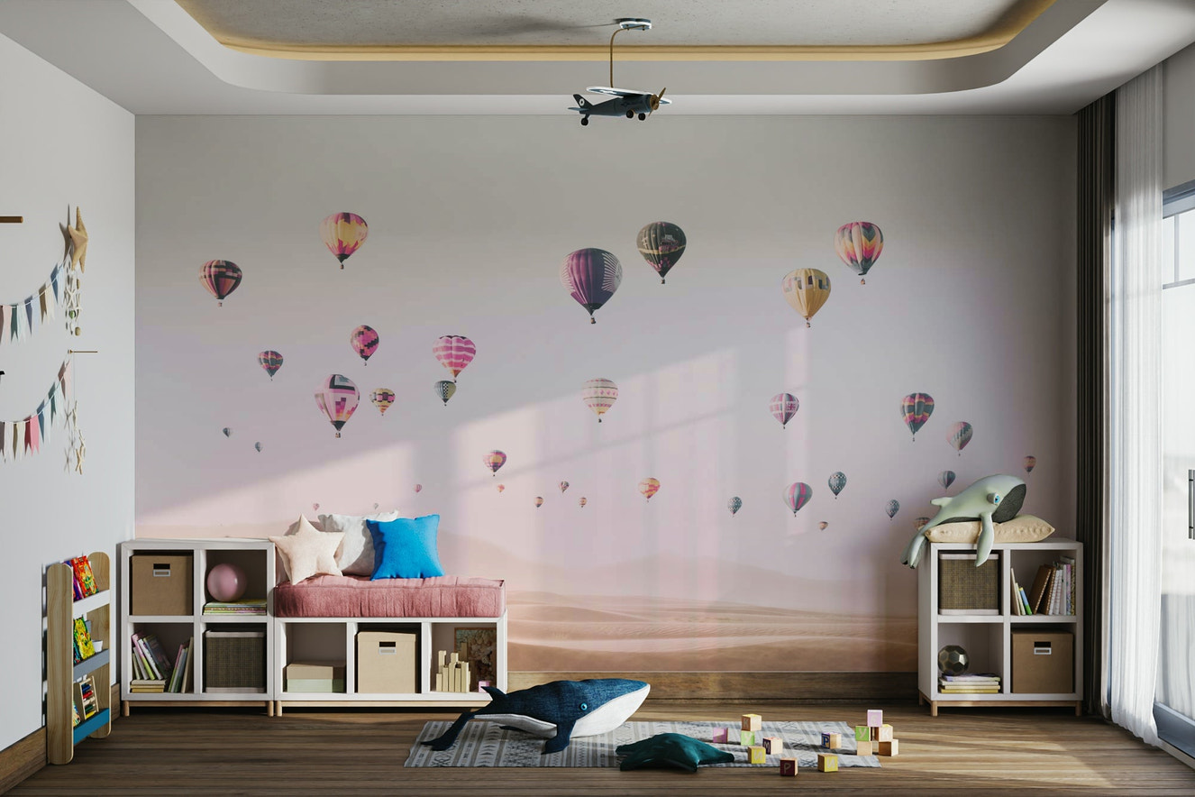 Around the World wall mural design

