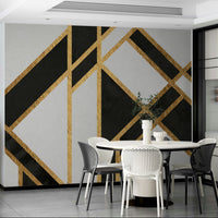 Luxury black and white art deco mural for home decor., GD1929