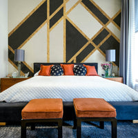 Elegant black and white art deco wall mural., GD1929