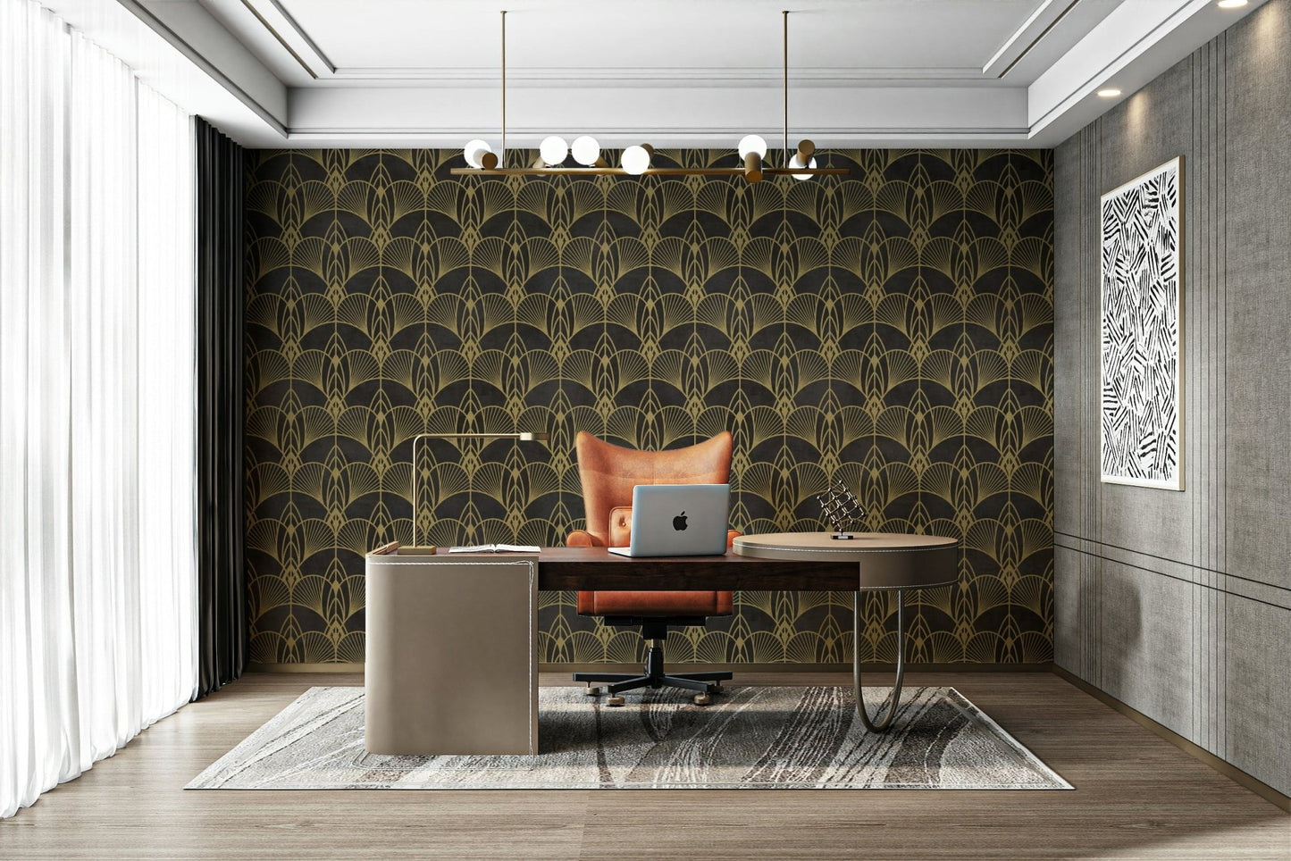 Art Deco Black Glamour Wallpaper⁠