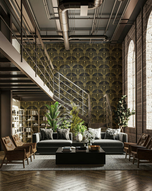 Art Deco Black Glamour Wallpaper⁠