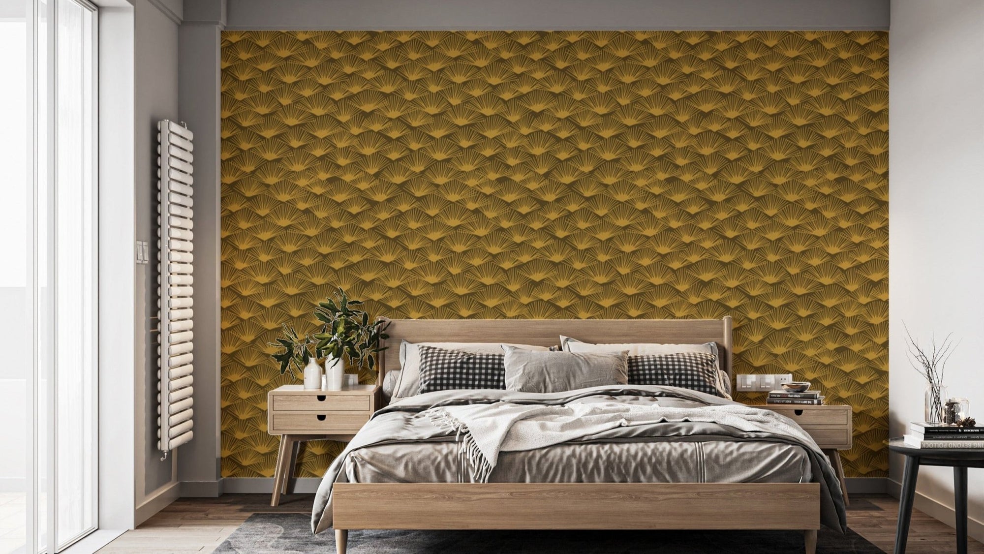 Elegant Art Deco Fanfare wallpaper for glamorous interiors., AN117