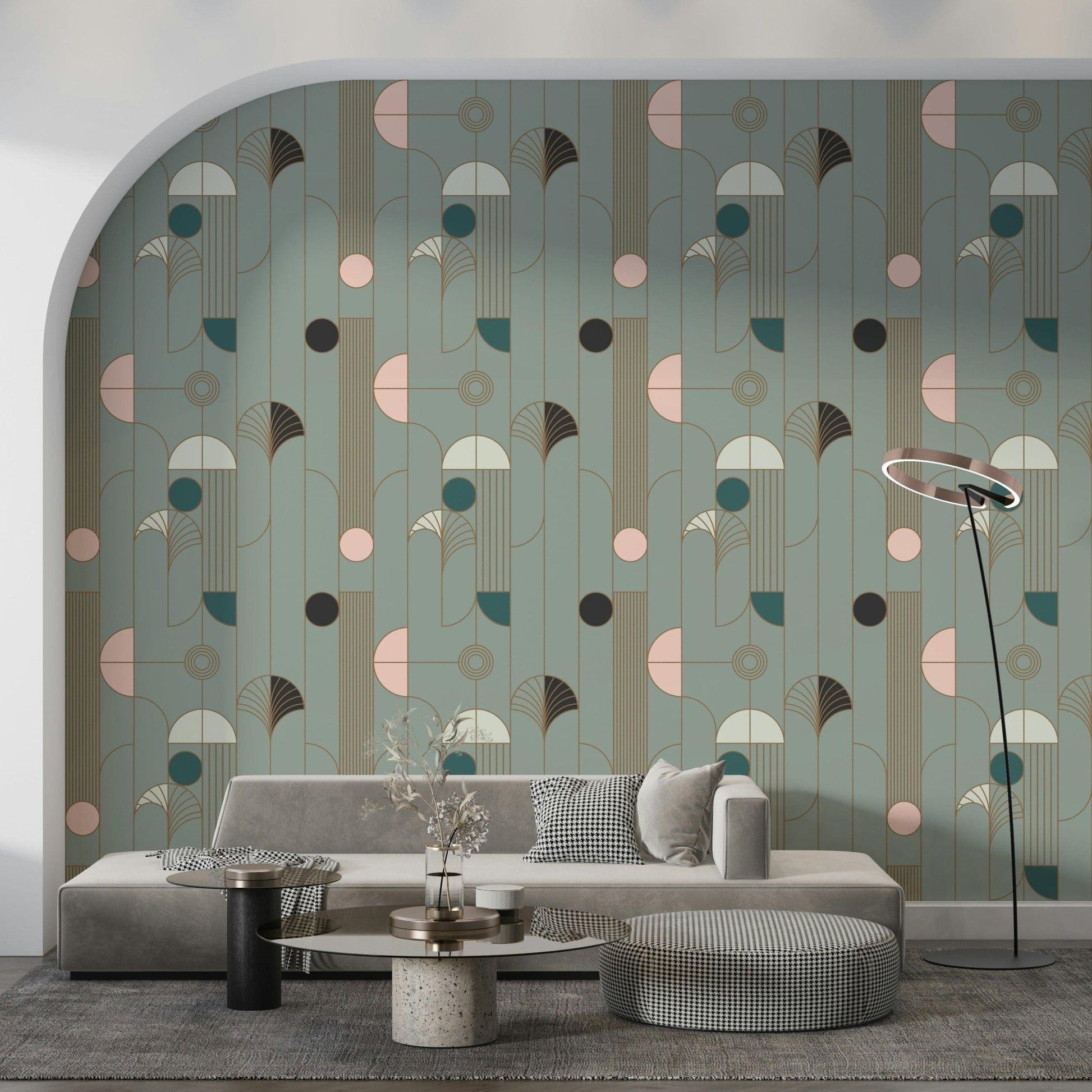 Art Deco Geometric Harmony Wallpaper⁠