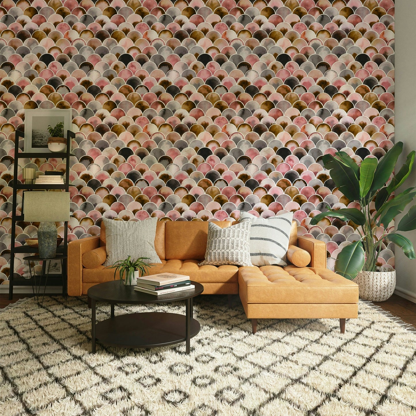 Retro pattern wallpaper for walls

