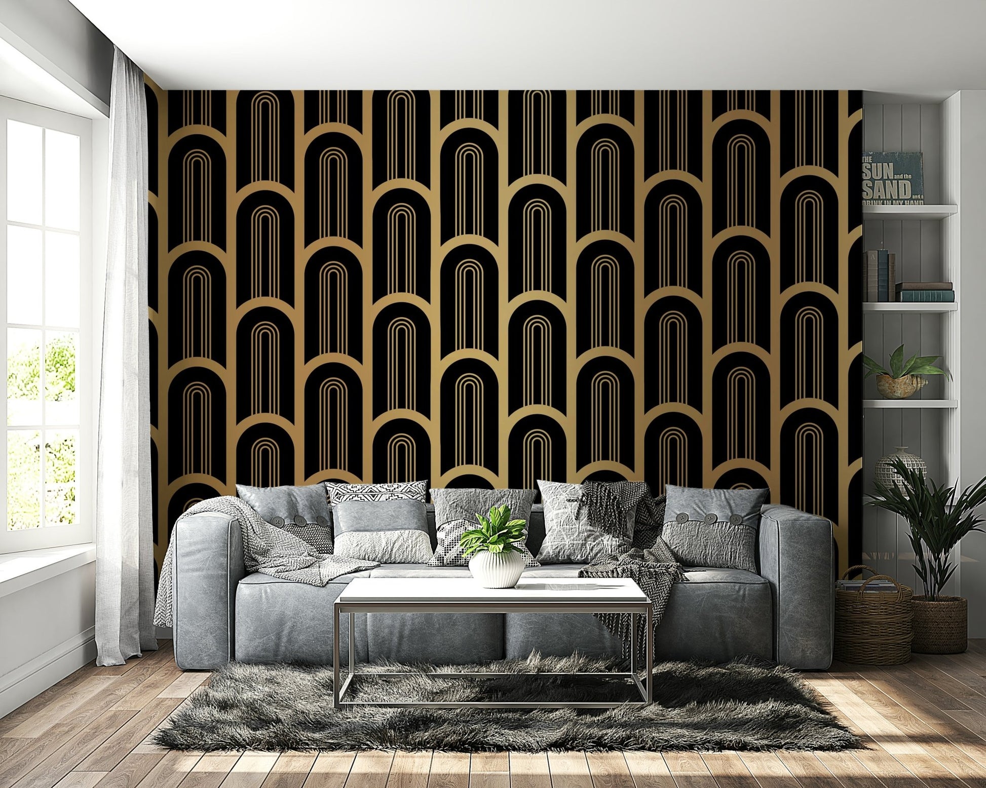 Geometric column design in classic Art Deco look, GD1992