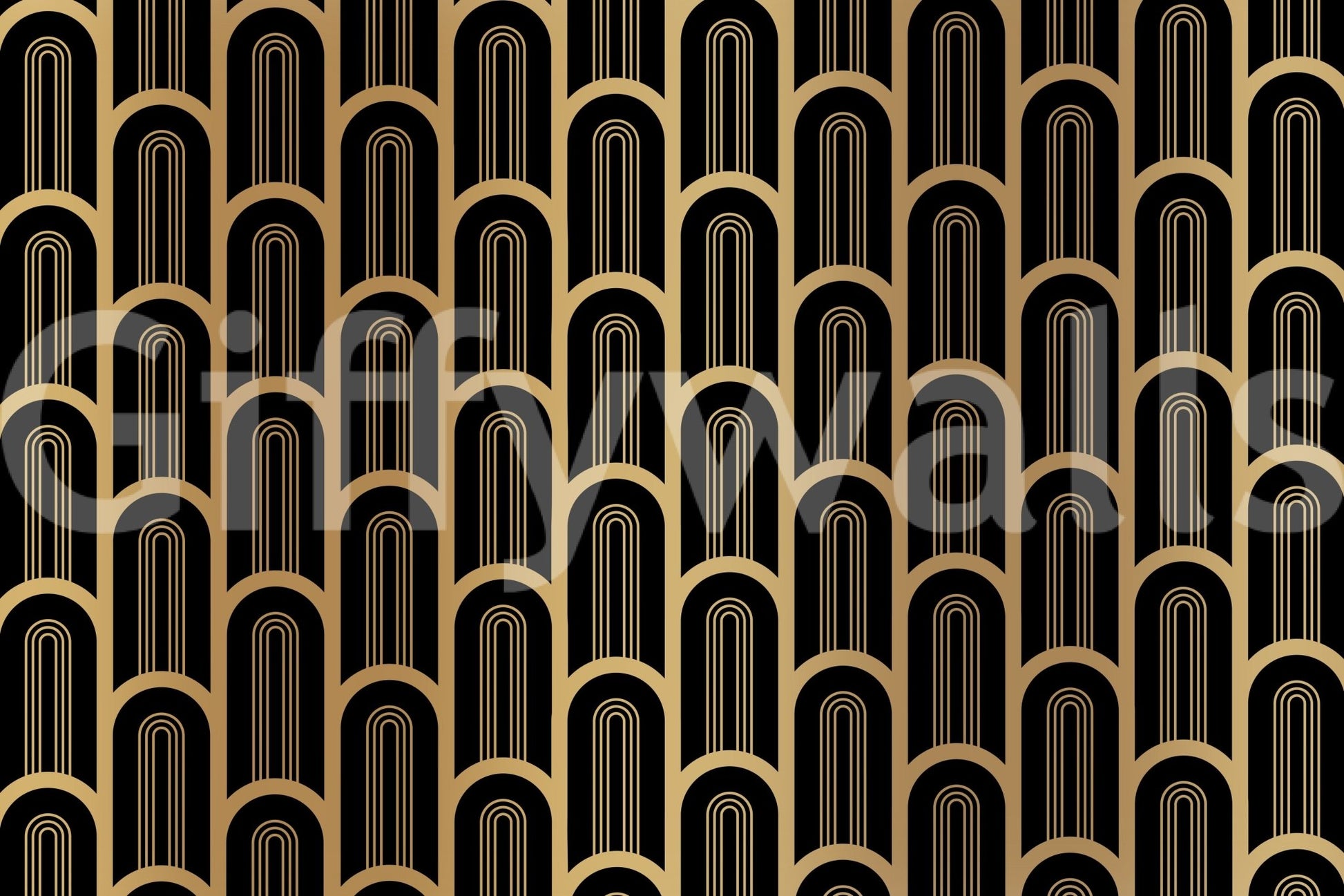 Sophisticated black and gold column wallpaper, GD1992