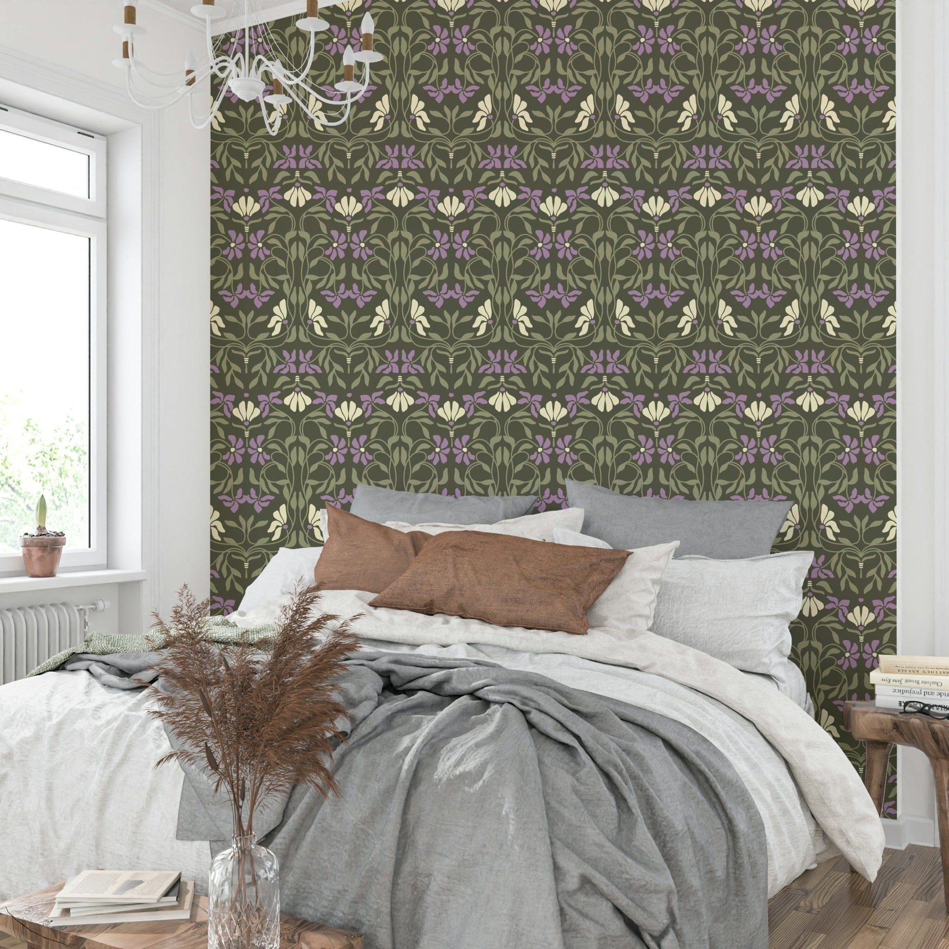 Elegant vintage wallpaper featuring soft blooms


