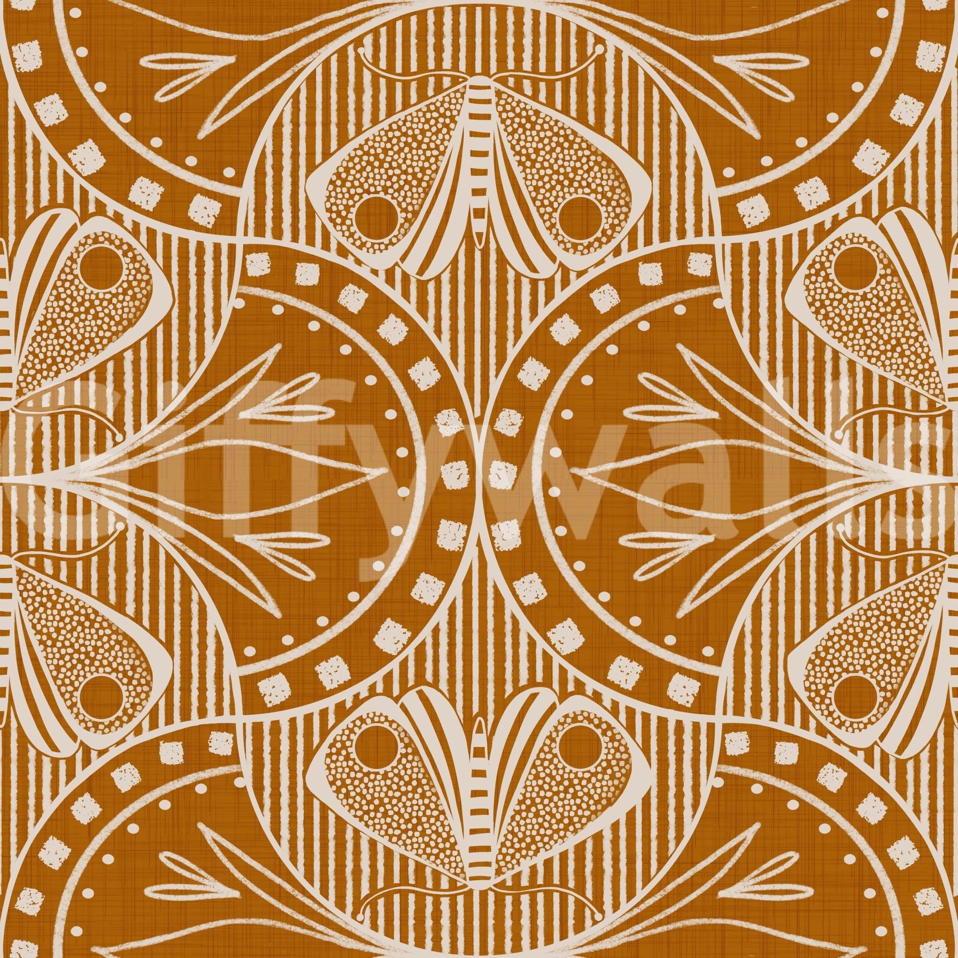 Art Nouveau Butterfly or Floral in Burnt Orange captivating fabulous home decoration panel.