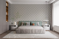 Sophisticated black art deco wallpaper design
