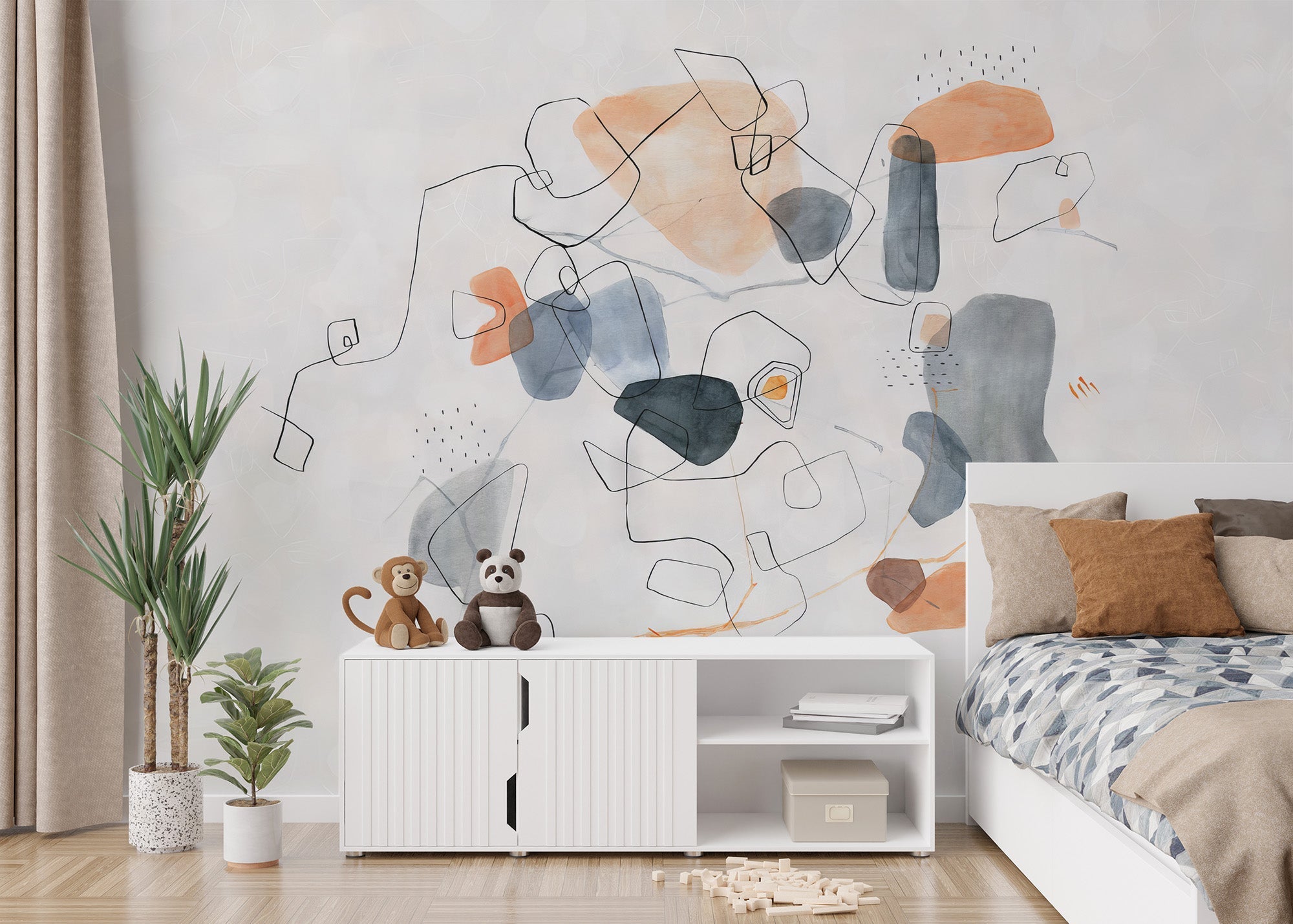 Artful Echoes Wallpaper Mural, C263