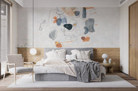 Elegant artful echoes mural for rooms