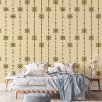 Artistic bead curtain-inspired wallpaper for contemporary spaces. RNM10
