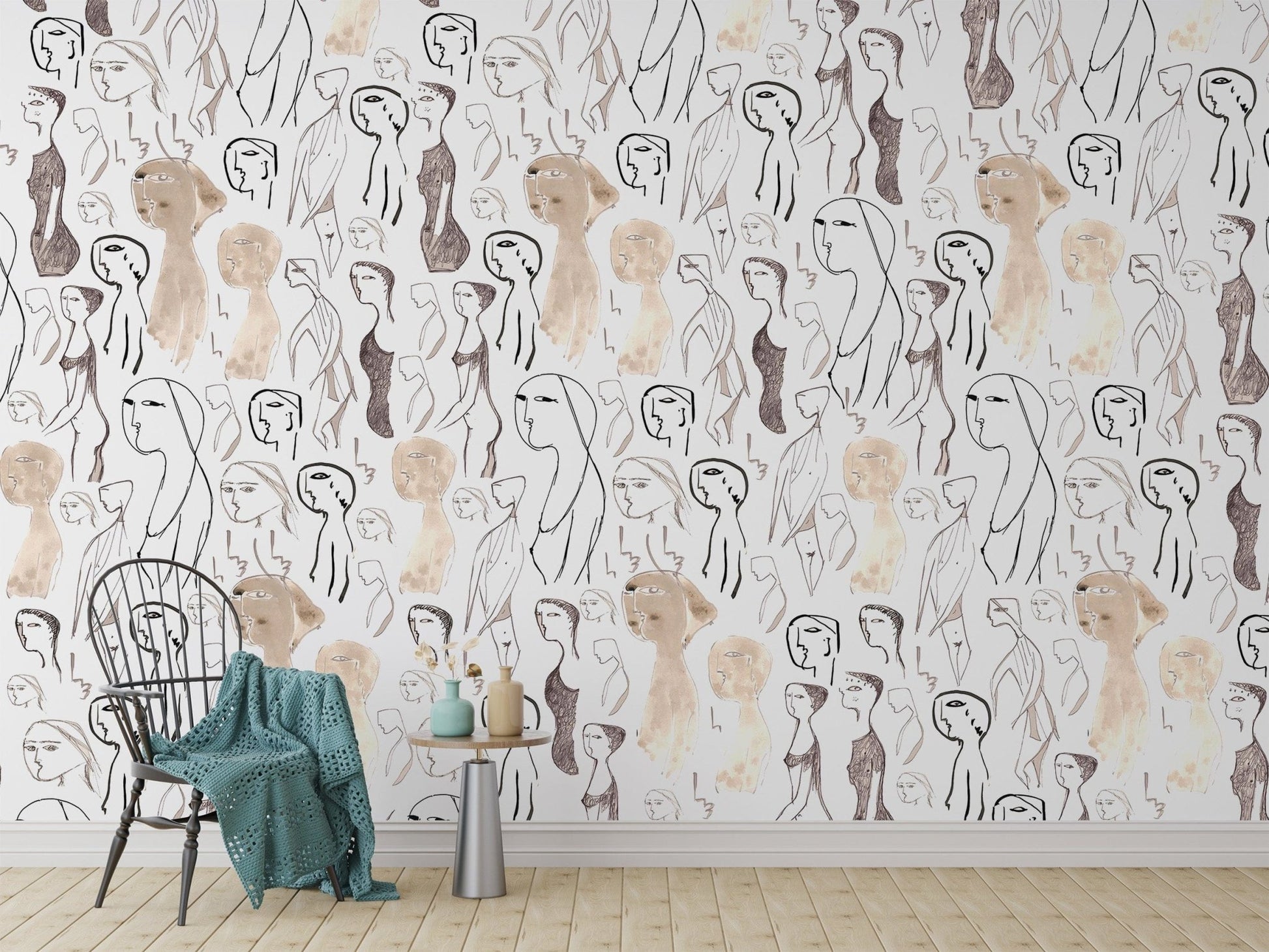 Artistic Faces Wallpaper for Wall