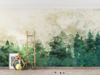 Artistic Forest Design Wallpaper Mural - Giffywalls