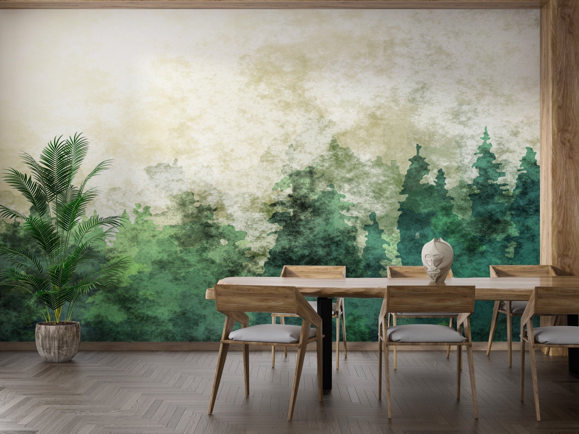 artistic forest design wallpaper B140