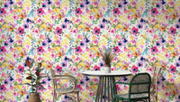 Watercolor pink and yellow flowers GD764

