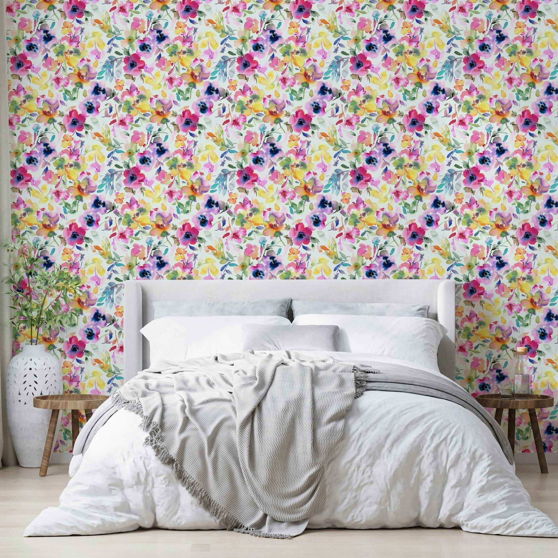 Hand-painted floral art wallpaper GD764


