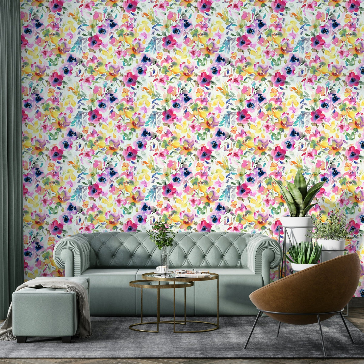 Bright flower mural for walls GD764


