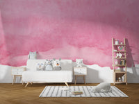 Blush pink watercolor wallpaper for stylish interiors