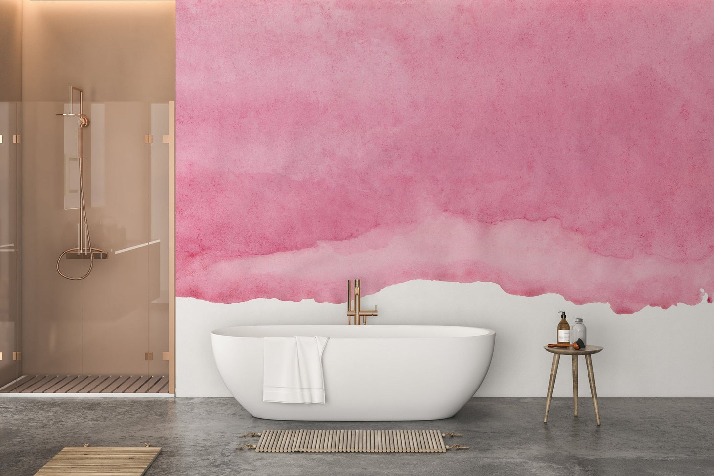 Abstract pink watercolor wallpaper for artistic decor