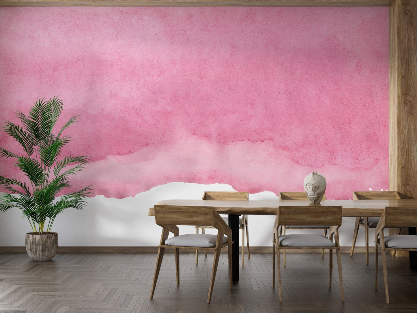 Soft pink gradient watercolor wallpaper for walls