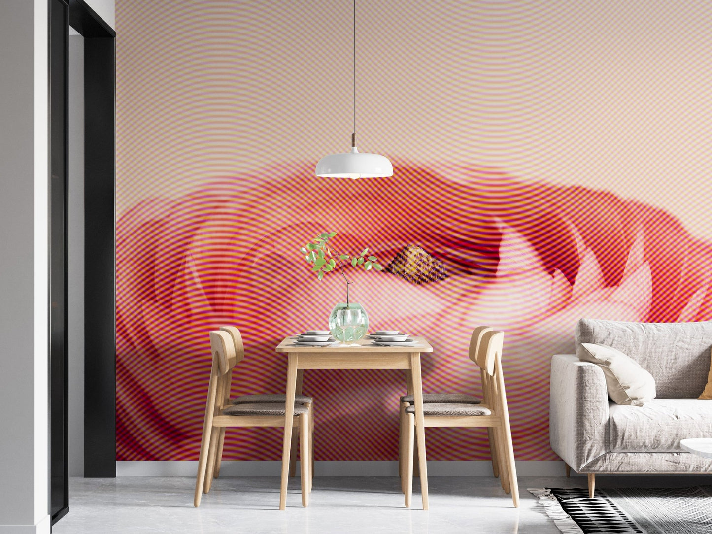 Luxurious red rose mural for stylish decor A243
