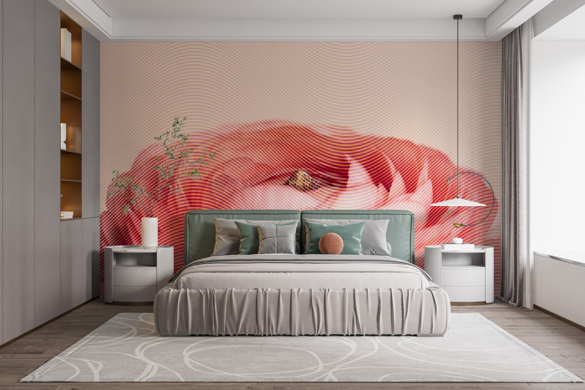 Artistic Red Rose Flower Wallpaper Wall Mural - Giffywalls A243