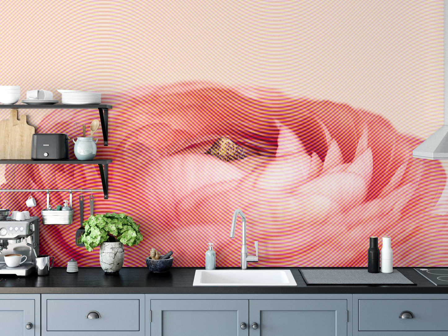 Artistic Red Rose Flower Wallpaper Wall Mural - Giffywalls A243