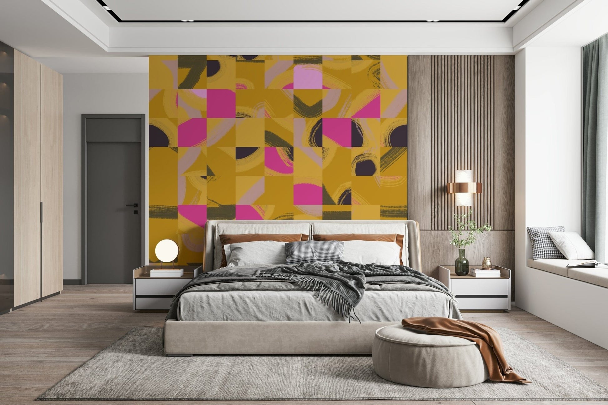 Textured Artistic Tile Play mosaic square surface decoration wall art.