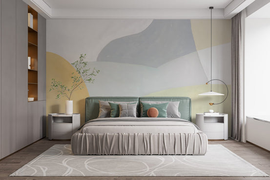 Pastel artistic wallpaper with soft watercolor patterns, C10