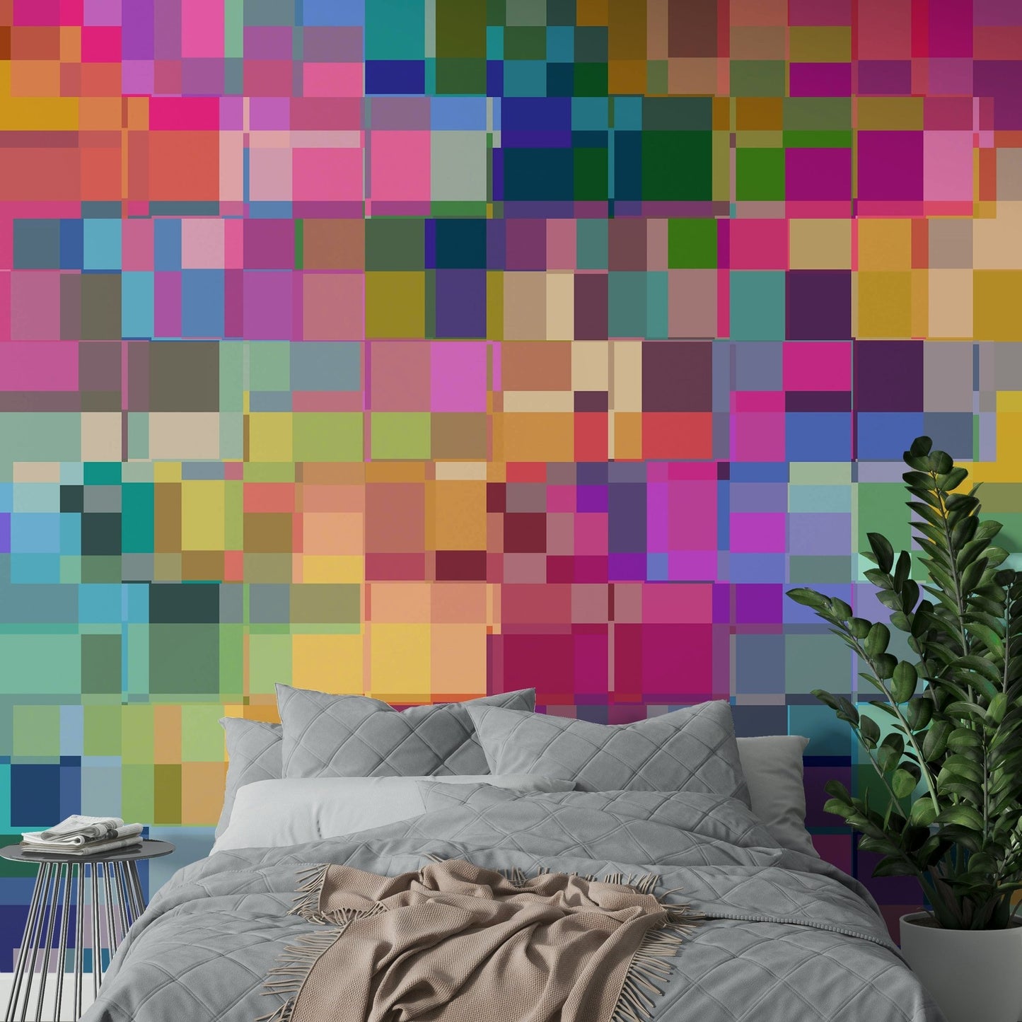 Abstract shapes and colors in Artists Block wall mural, GD2115