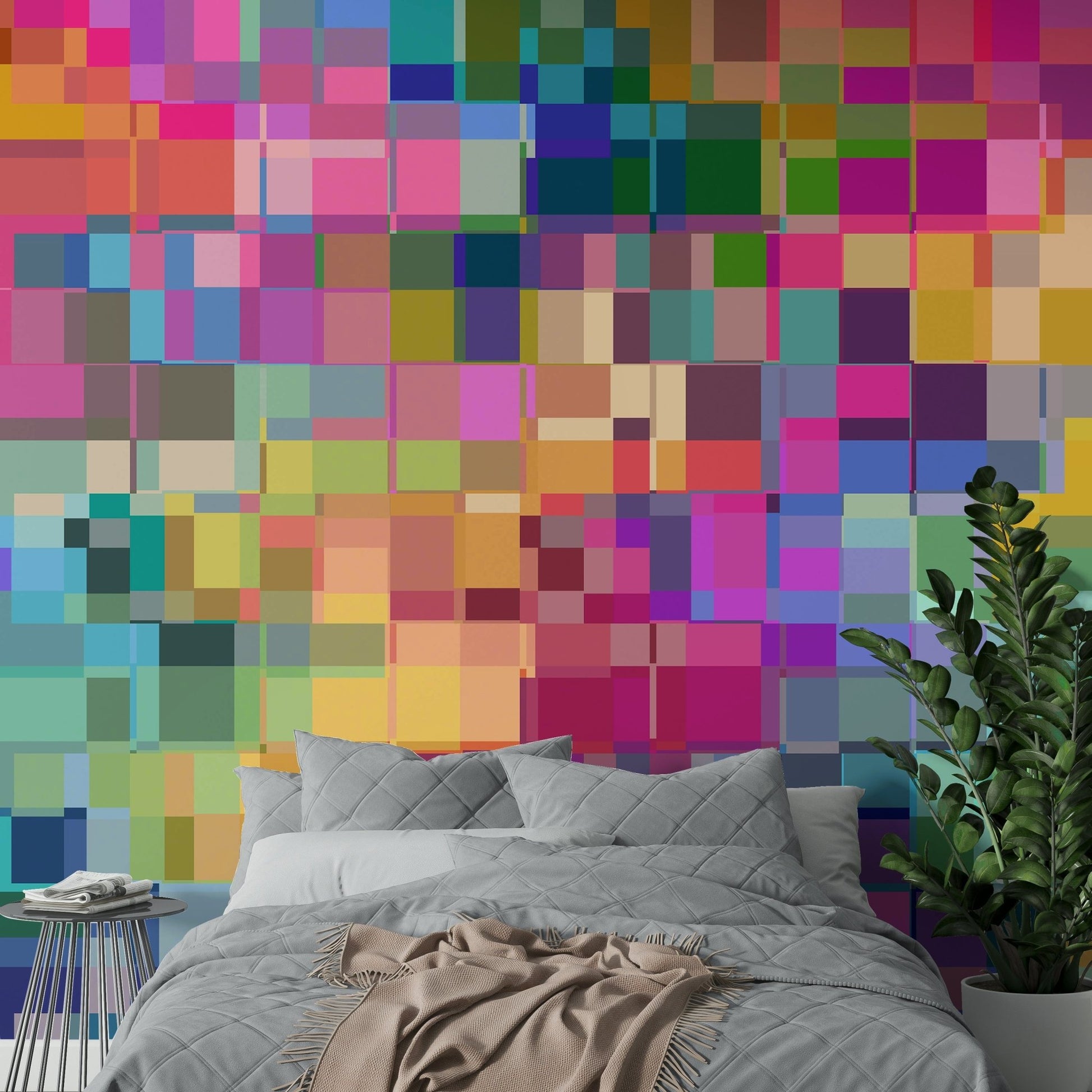 Abstract shapes and colors in Artists Block wall mural, GD2115