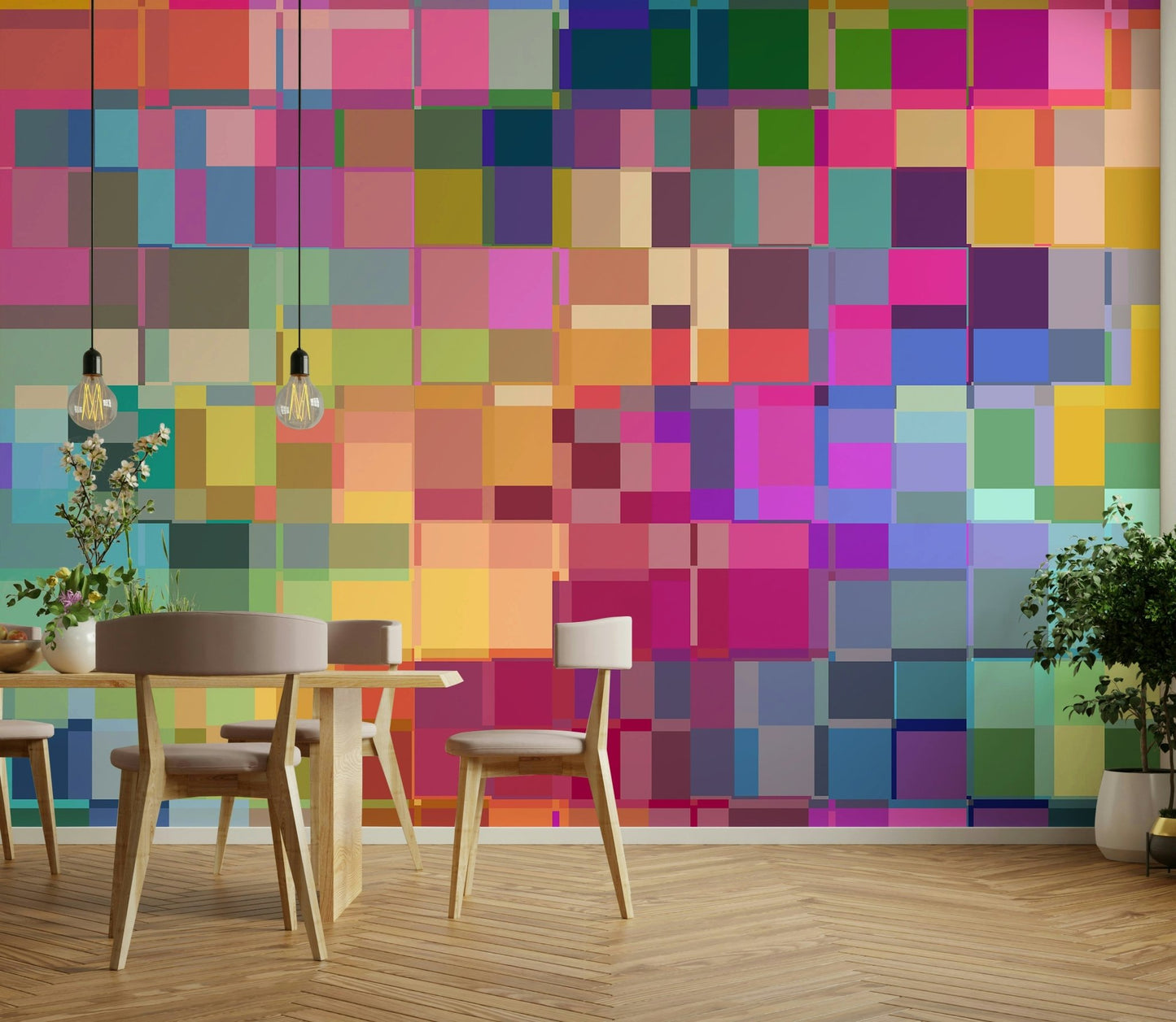 Bold and colorful Artists Block mural for creative spaces, GD2115