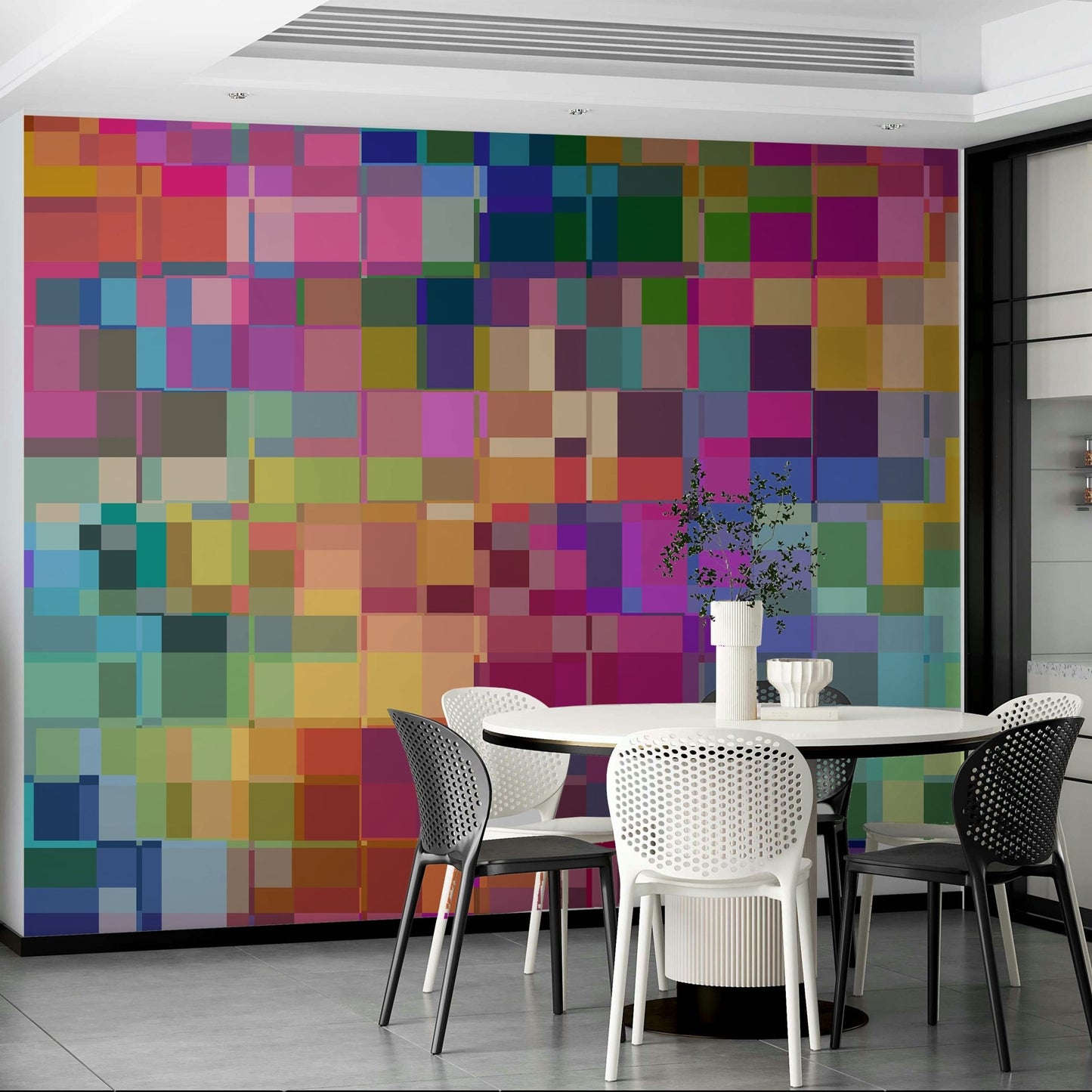 Dynamic abstract pattern mural for artistic home decor, GD2115