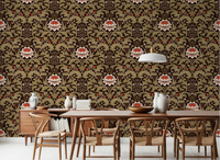 Dining room dresses up with the heritage botanical tapestry wallpaper
GD9570