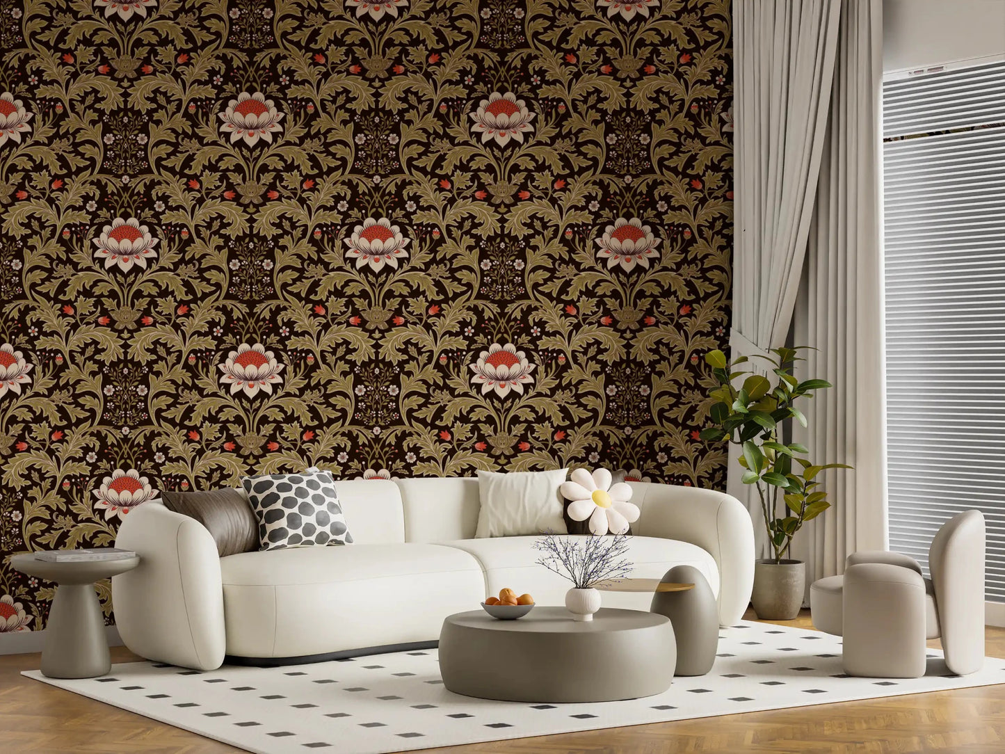Living room turns richer under this Heritage Crafts botanical wallpaper
⁠GD9570
