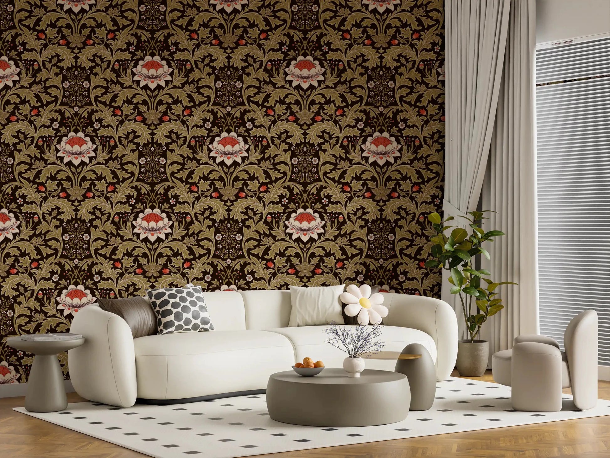 Living room turns richer under this Heritage Crafts botanical wallpaper
⁠GD9570
