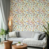Colorful abstract floral mural GD765


