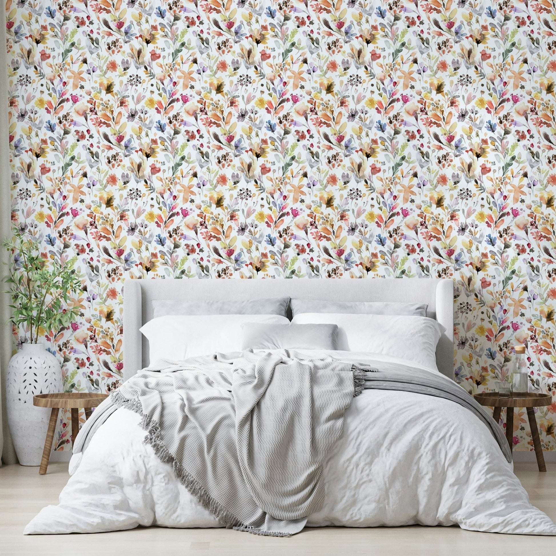 Watercolor leaves and petals design GD765


